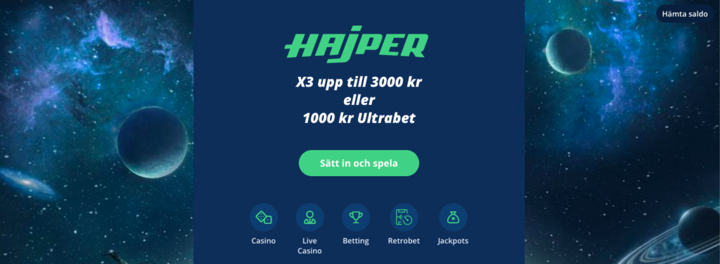 Startsida på Hajper