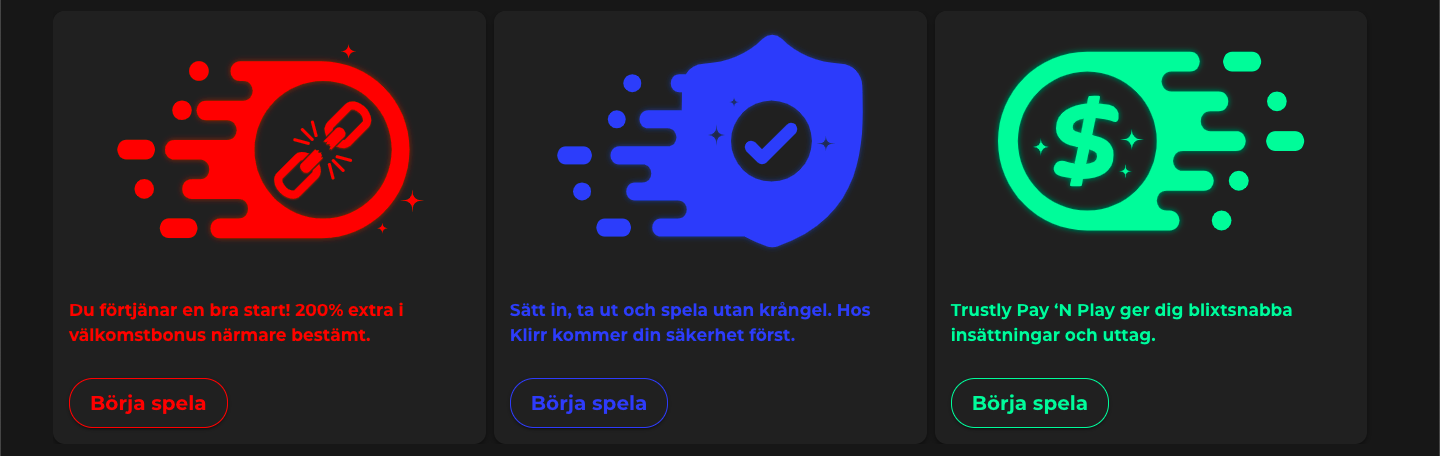 Betalningsmetoder på Klirr