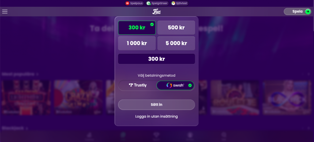 Flax betalningsmetoder