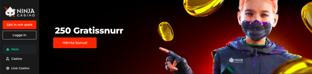 Freespins på Ninja casino