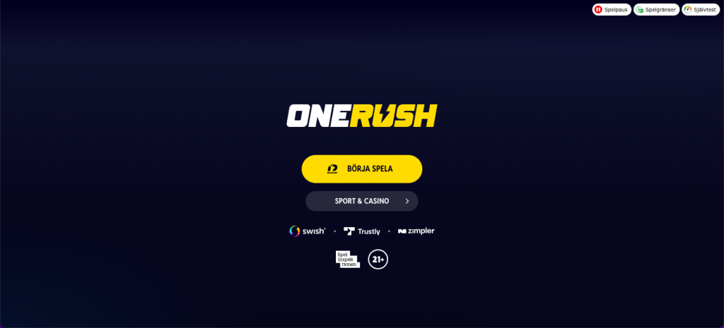 OneRush startsida