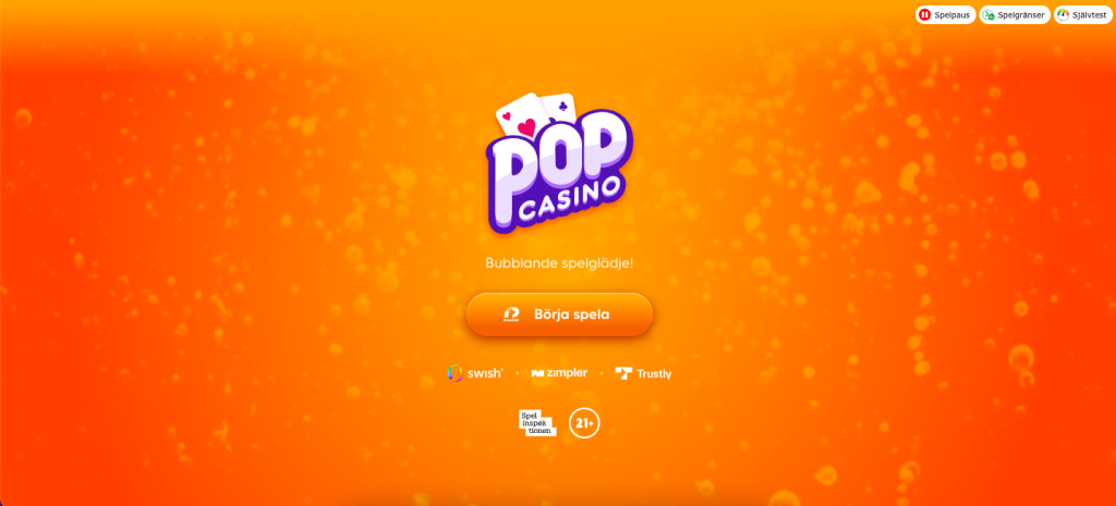 Pop casino startsida