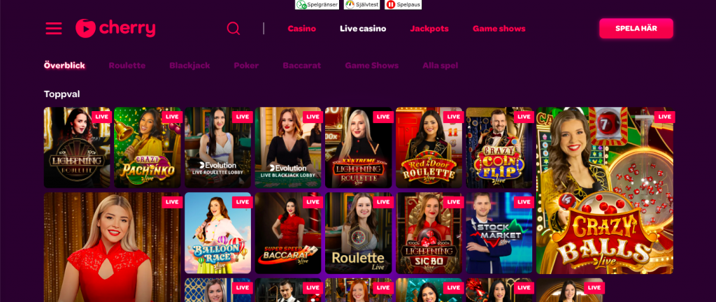 Cherry live casino