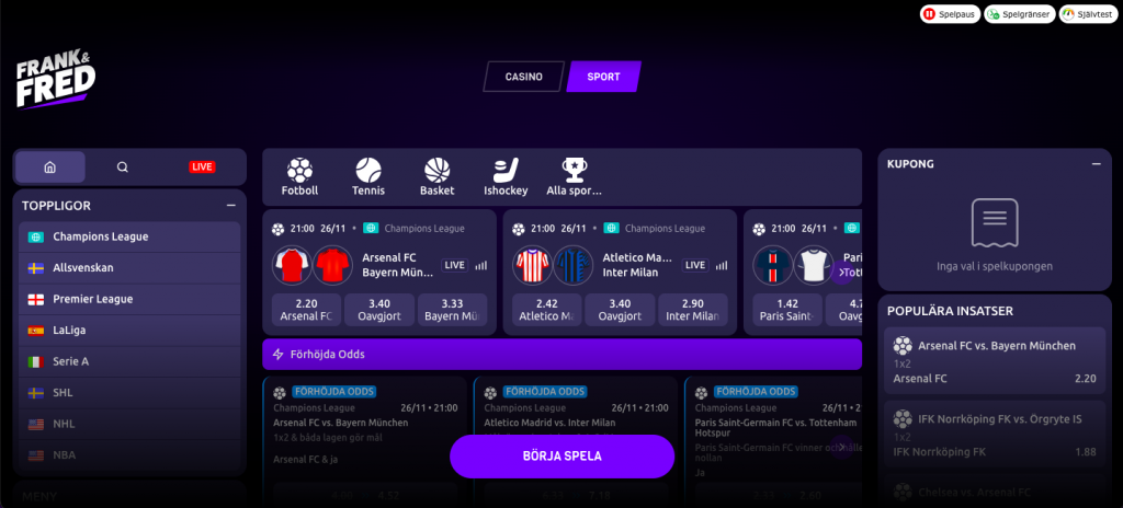 Frank & Fred betting