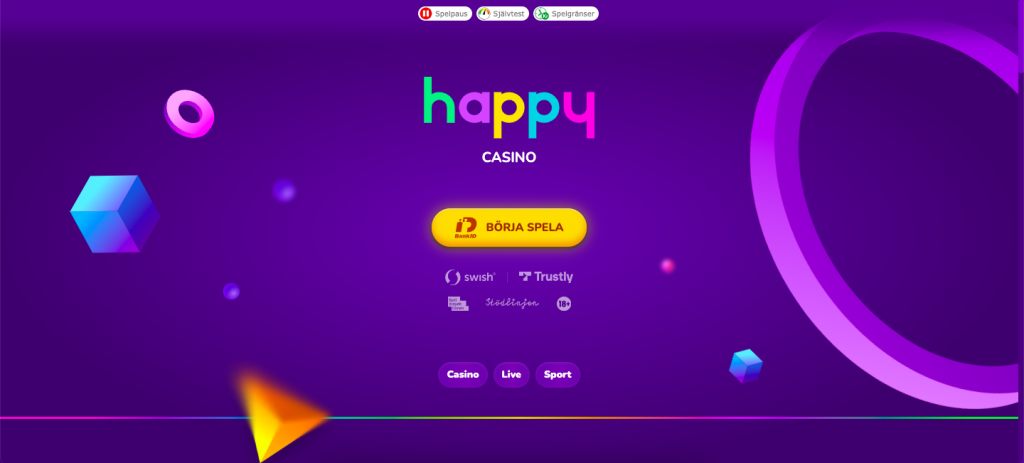 Happy Casino startpage