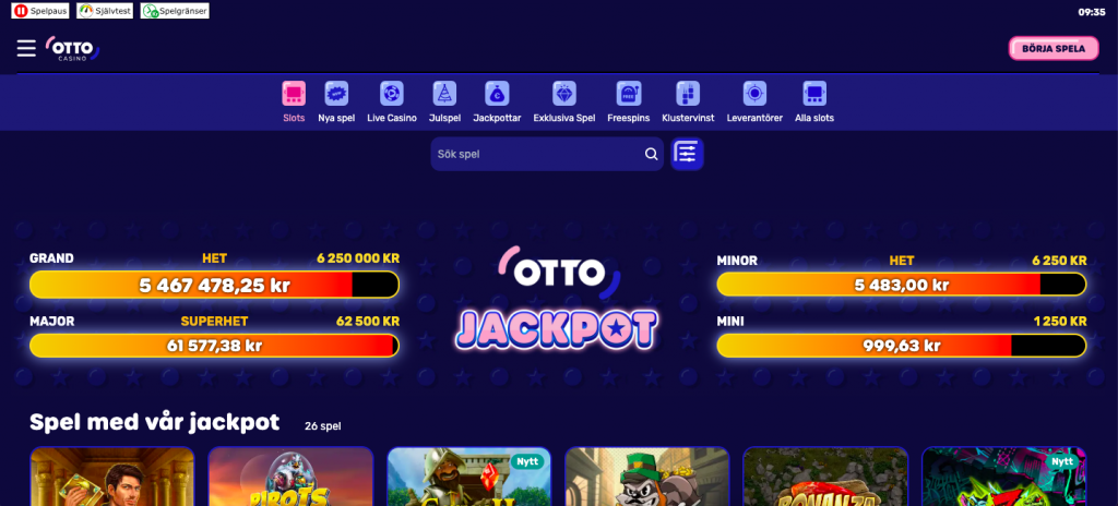 Otto casino jackpot