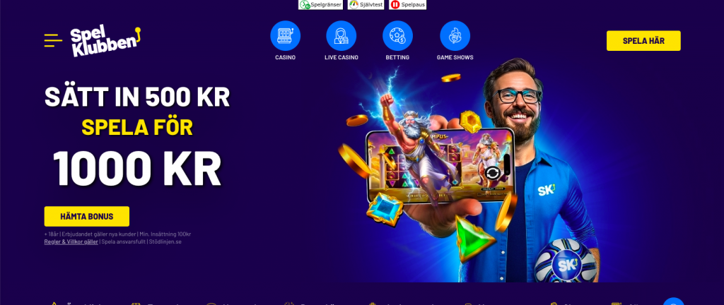 Spelklubben startsida