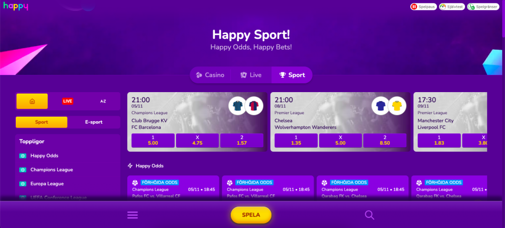 Happy Casino sport