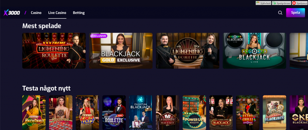 x3000 live casino