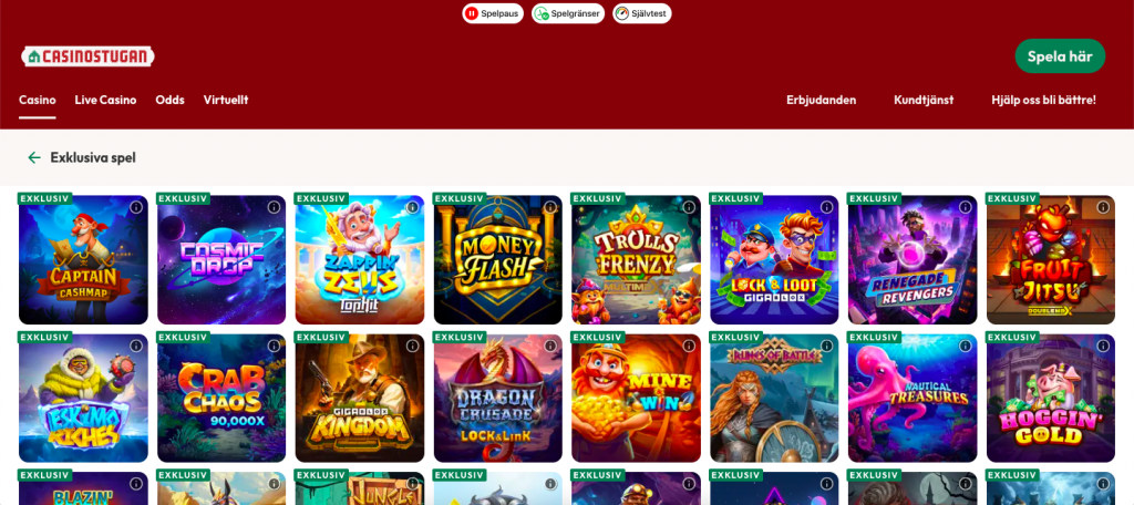 Casinostugan slots