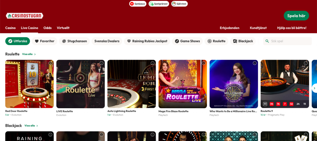 Casinostugan live casino