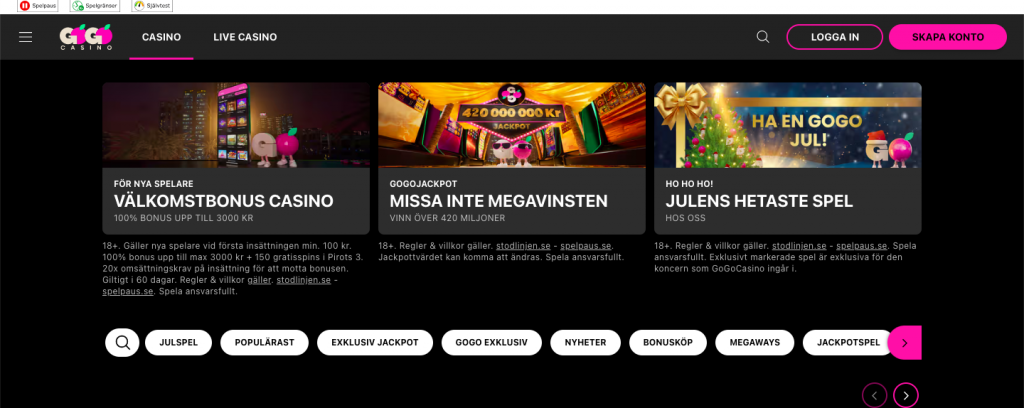 Gogo casino bonus